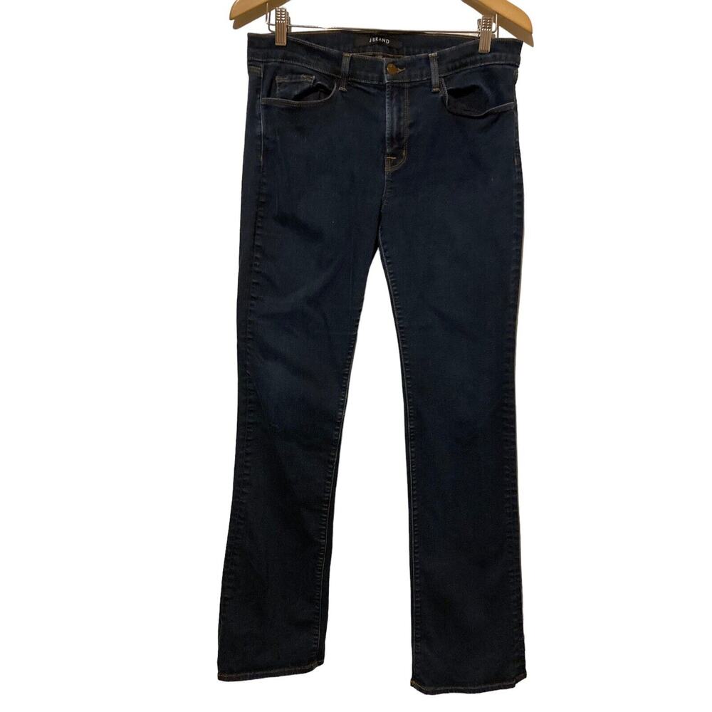J Brand Womens Brooke Straight Leg Jeans Blue Pockets Dark Wash Denim‎ USA 31